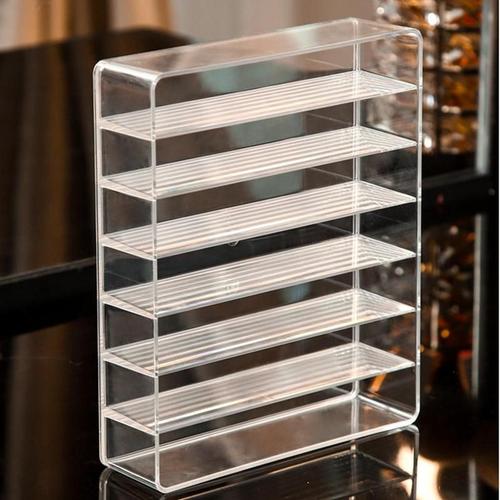 Organisateur De Palette De Maquillage Transparent, 7 Sections Divisées, Stockage De Maquillage De Qualité Et Portable Pour Tiroir Et Vanité 