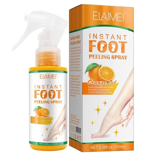 Spray Exfoliant Pour Les Pieds À L'huile Naturelle, À L'essence D'orange Naturelle, Hydratant, Nourrissant, Pour Gommage, 100ml 