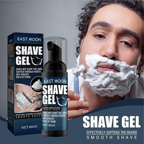 Crème À Raser Pour Hommes, Mousse Douce, Hydratante, Rafraîchissante, Adoucissante, Gel De Nettoyage De La Barbe, Réduit Les Brûlures Et L'irritation Du Rasoir 