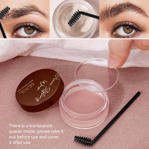 Crème Modelante Pour Les Sourcils, Gel Coiffant, Cire Pour Sourcils, Naturelle, Sauvage, Longue Durée, Savon Tridimensionnel 