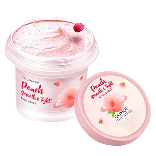 Gommage Corporel Hydratant Efficace Et Sans Danger, 100g, À La Pêche, Pour Les Jambes, Les Bras Et Les Cuisses 