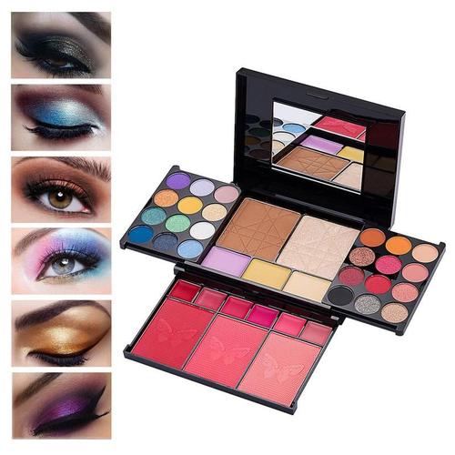 Palette D'ombres À Barrage Avec Correcteur Jules Gloss Blush Pour Femme, Kit De Maquillage Professionnel Tout En 1, Longue Durée Et Étanche, 38 Documents 