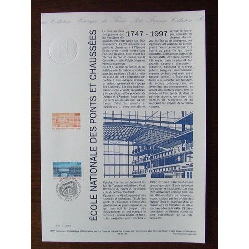 Notice Timbres 1er Jour - Document Philatélique - Année 1997 - Ponts Et Chaussées