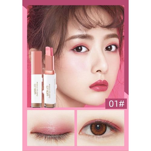 Bâton De Fard À Paupières Stéréo À Deux Couleurs Dégradées, Bâton D'ombre À Paupières Double Couleur Dégradé, Maquillage Scintillant À Paillettes 