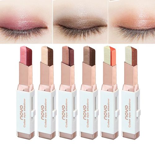 Bâton D'ombre À Paupières Double Couleur, Dégradé Stéréo, Scintillant, Crème D'ombre À Paupières, Maquillage Pour Les Yeux, Outil Cosmétique Étanche 