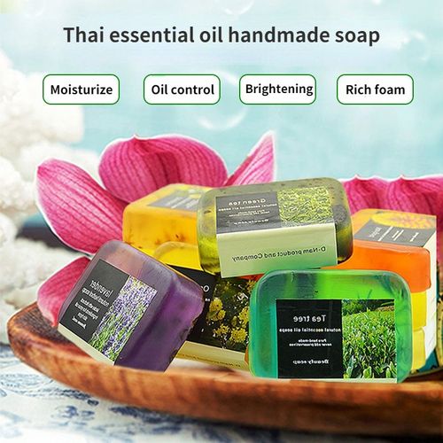 Savon Naturel Aux Huiles Essentielles, Fait À La Main, Au Thé Vert, À La Rose, À La Lavande, À L'osmanthus, Aux Herbes 