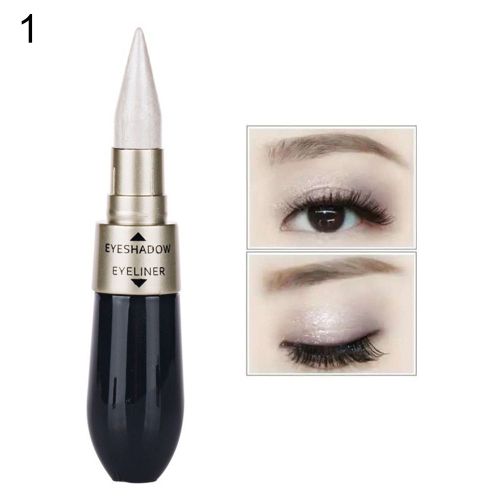 Fond De Teint Imperméable Double Extrémité Pour Les Grands Yeux, 6 Couleurs, Eyeliner Noir, Facile À Porter, Fond De Teint, 1 Pièce 