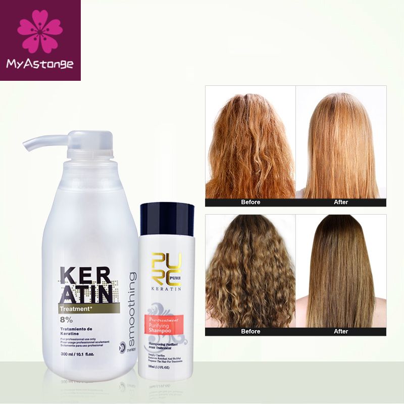 Shampoing À La Kératine De Formol Brésilienne, 8% Ml, Purifiant, Soin Pour Cheveux, Lissage, Brillant, 100 