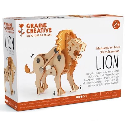 Maquette 3d Mécanique En Bois - Lion-Générique
