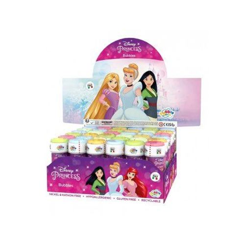 Pack 36 Tubes Bulles De Savon 60 Ml Disney Princesses - Flacon, Solution Bubble Party Fun - Cadeau Fete Enfant - Set Jouet Et Carte