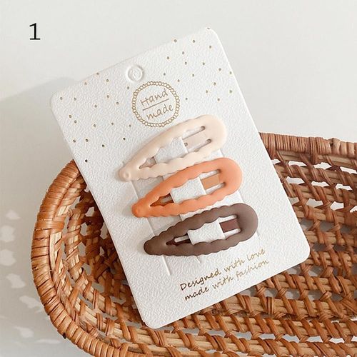 Pinces À Cheveux Triangle Carré Pour Enfants, 3 Pièces, Épingle À Cheveux Simple En Étoile Givrée 