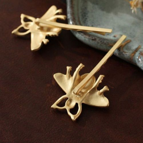 Pinces À Cheveux Couleur Or Pour Filles, 2 Pièces, Accessoires, Bijoux À La Mode, Épingles À Cheveux, Bourdon Abeille 