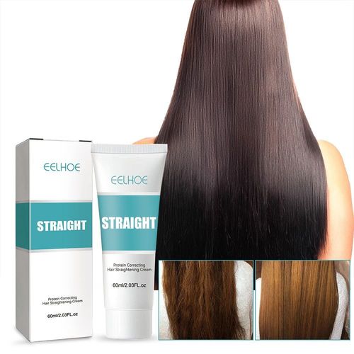 Crème De Protection Capillaire Sans Frisottis, Soin Hydratant Pour Cheveux Bouclés, Correcteur De Cheveux, Lissage, Coiffure 