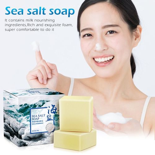 Savon De Mer Au Lait Pour Le Visage, 100g, Traitement De La Peau Au Sel De Mer, Contre L'acné, La Séborrhée, Les Champignons, Les Imperfections, Tslm2 