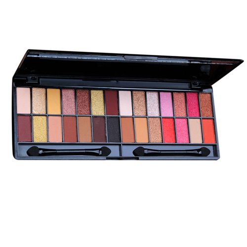 Palette D'ombres À Paupières Cosmétiques, 28 Couleurs, Mat, Facile À Porter, Crème Naturelle Étanche, Maquillage Scintillant Avec Brosse 
