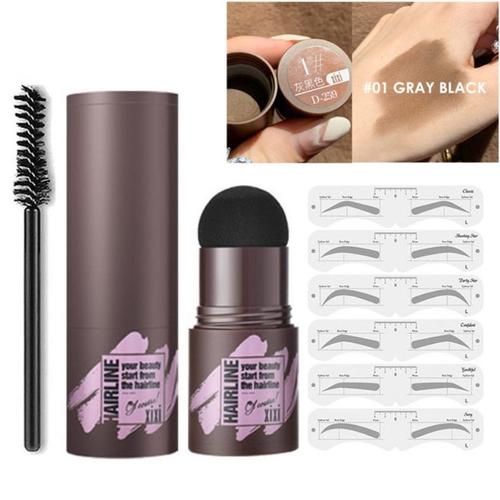 Tampon À Sourcils En Une Étape, Kit De Mise En Forme, Pochoir, Maquillage, Écrasement À L'air, Sourcils Parfaits En Quelques Secondes, 10 