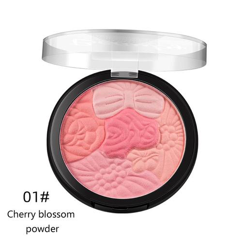 Pétales De Blush Pressés Pour Le Visage, 5 Couleurs De Balayage Pour Tailler Le Maquillage Naturel 