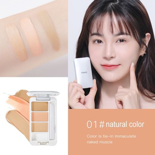 Crème Anti-Cernes De Base, 3 Couleurs, Anti-Imperfections, Cache Les Taches Foncées, Contour Des Yeux, Lèvres, Maquillage Liquide, Fond De Teint Cosmétique, Tslm1 