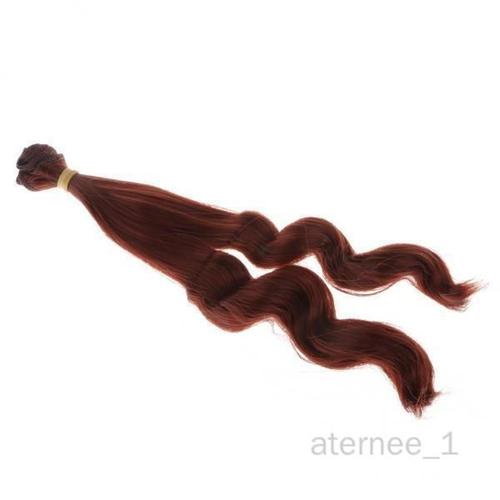 2x 25 × 100cm S Cheveux Longs Bouclés, Costume Queue De Cheval, Fournitures En Vrac / 3 1 / Fabrication De Poupées