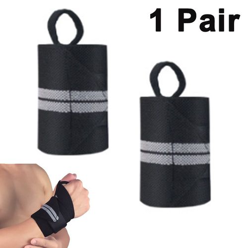 Protège-Poignets D'haltérophilie - 1 Paire Avec Support De Boucle De Pouce Robuste Pour L'entraînement En Salle De Sport, L'haltérophilie, Le Soulevé De Terre Et La Musculation