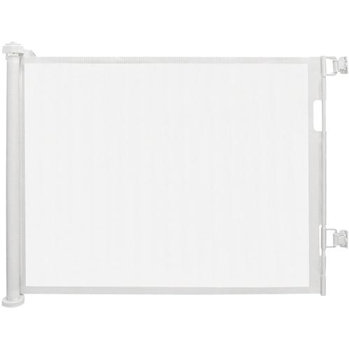 Barrière De Sécurité Pour Bébé Et Chien - Hauteur 86cm - Portillon Rétractable - Blanc