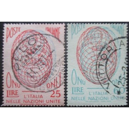Italie N°734 Et 735 Nations Unies Oblitéré