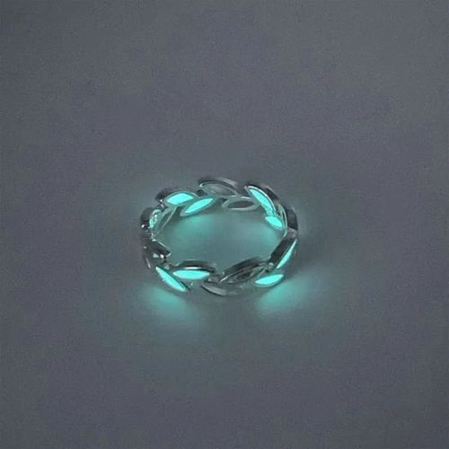 Bague Étoile Lumineuse Shoous Pour Hommes Et Femmes,Bleu,Vert,Coeur Structurels Ent,Brille Dans Le Noir,Réglable,Couple,Matiques,Bijoux,Mode