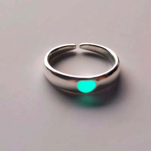 Bagues De Couple Étoiles Shoes Pour Femmes,Bleu,Vert,Document En Argent Simple,Brille Dans Le Noir,Matiques Réglables,Bijoux Cadeaux,Mode