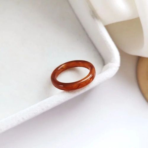 Bague Géométrique En Résine Pour Femme,Bijoux De Tempérament Pour Fille,Accessoires Esthétiques,Document De Bonbons Mignon,Diamètre Intérieur 17mm