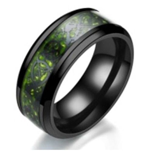 Bague Dragon Incrustée En Acier Inoxydable Pour Homme,Violet,Noir,Fibre De Carbone,Bijoux De Mariage,8mm,Mode 2023