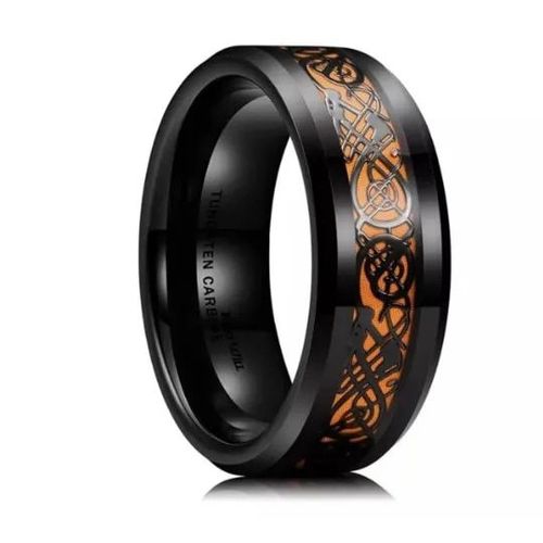 Bague Dragon Incrustée En Acier Inoxydable Pour Homme,Violet,Noir,Fibre De Carbone,Bijoux De Mariage,8mm,Mode 2023