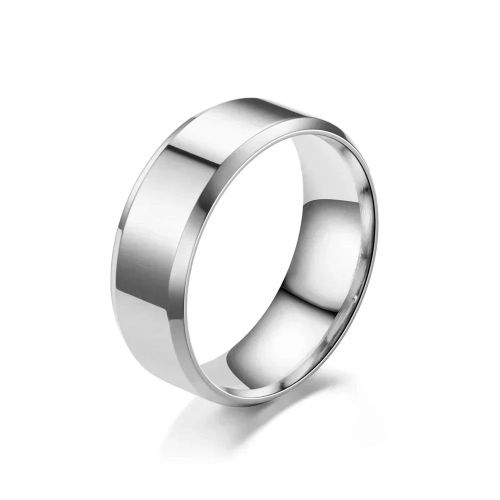 Bagues En Acier Inoxydable Pour Hommes Et Femmes,Bague En Titane Simple,Bague En Métal De De Chimiste,Bijoux De Fête,Accessoires Punk