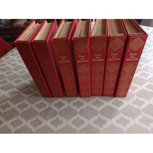 Collection Tour Du Monde. Lot De 7 Reliures Avec 36 Fascicules (1968-1973). Bon État.