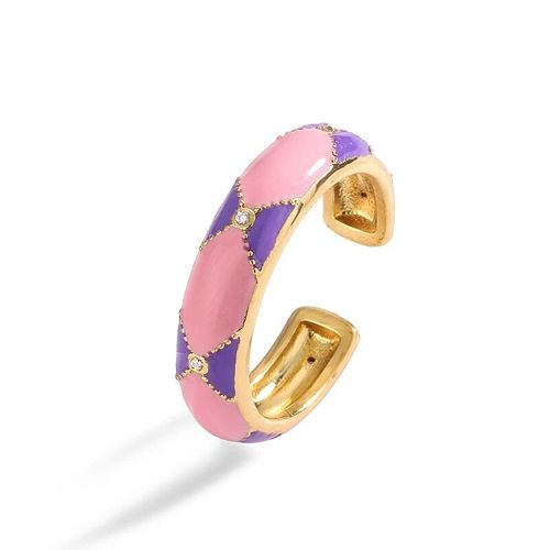 Hecheng-Bagues En Émail Aux Couleurs Charmantes Pour Femmes,Matiques D'huile Dégoulinante,Bijoux Ins Day