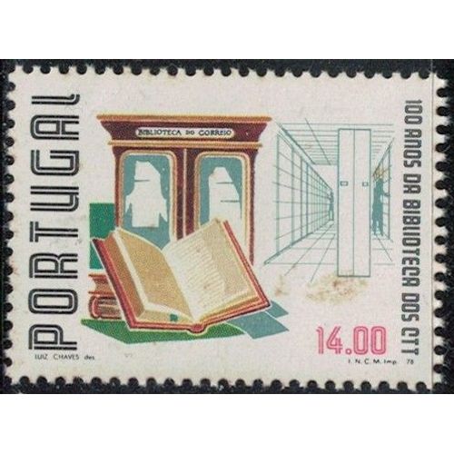 Portugal 1978 Neuf Centenaire Du Musée Ctt Livre Registre Et Bibliothèques Y&t Pt 1407 Su