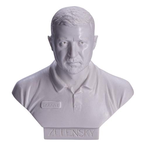buste / statue en marbre du président ukrainien Volodymyr Zelensky 15 cm