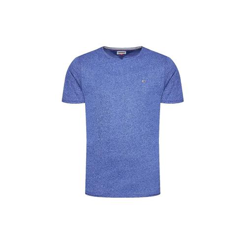 T Shirt Tommy Jeans Logo Mini Flag Homme Bleu