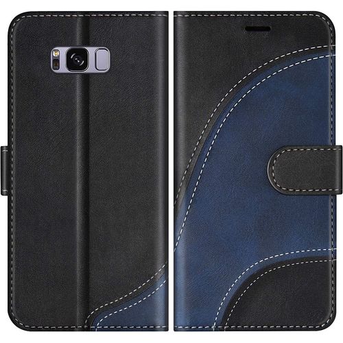 Coque Pour Galaxy S8, Portefeuille En Pu, Housse Coque Pour Samsung Galaxy S8, Noir