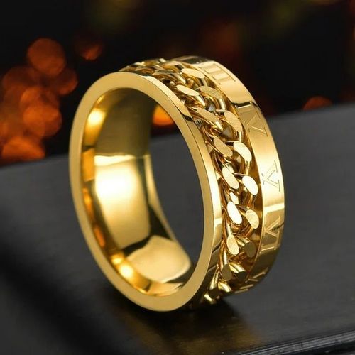 Bague Rotative En Acier Inoxydable Pour Hommes Et Femmes,Jopunk Spinner,Bijoux Cool,Cadeau De Fête,Haute Qualité