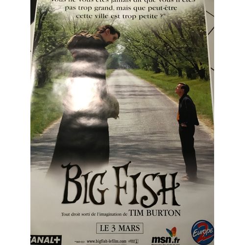 Big Fish - Tim Burton - Ewan Mc Gregor - Albert Finney - Jessica Lange - 2003 - Pre Affiche De Cinema Pliée 175x120 Cm