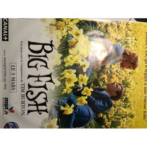Big Fish - Tim Burton - Ewan Mc Gregor - Jessica Lange - 2003 - Pre Affiche De Cinema Pliee 175x120 Cm