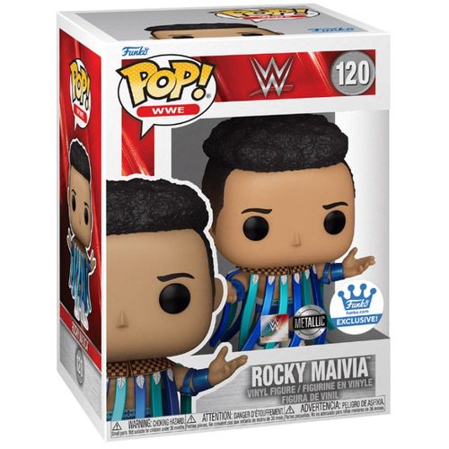 Figurine Funko Pop - Wwe N°120 - Rocky Maivia - Métallique (68296)