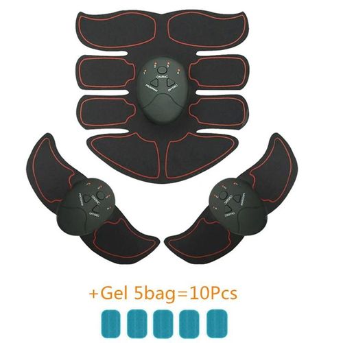 8pack 3in1 5gel - Stimulateur Musculaire Sans Fil Ems, Ceinture Abdominale Pour Tonifier Les Muscles Du Corps, Entraîneur De Fitness Pour L'abdomen, Les Bras Et Les Jambes, Unisexe, Nouveau