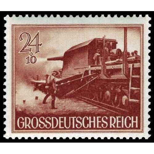 Allemagne, 3ème Reich 1944, Très Beau Timbre Neuf** Luxe Yvert 801, Journée Des Héros, Artillerie De Gros Calibre Sur Voie Ferrée.