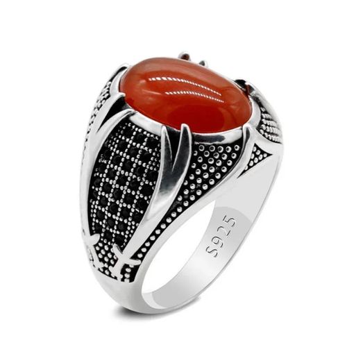 Mifeiya-Bague Musulmane Religieuse Ique Populaire Pour Hommes,Réseau Turc,Double Épées,Pierre Cz Nar,Fête Punk,Bijoux En Gros