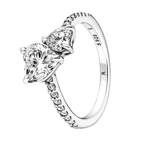 Cuteeco Couleur Argent Clair Cz Bague De Fiançailles Pour Les Femmes Fit Marque Anneaux 2019 Mariage Bande Bijoux