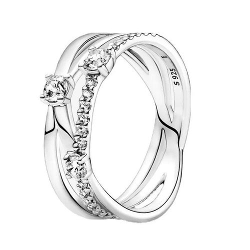 Cuteeco Couleur Argent Clair Cz Bague De Fiançailles Pour Les Femmes Fit Marque Anneaux 2019 Mariage Bande Bijoux