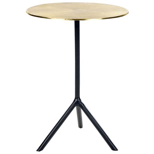 Table D'appoint En Aluminium Noir Et Doré Eravur