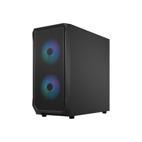 Fractal Design Focus 2 RGB - Tour - ATX - panneau latéral fenêtré (verre trempé) - pas d'alimentation (ATX) - noir TG teinte claire - USB/Audio