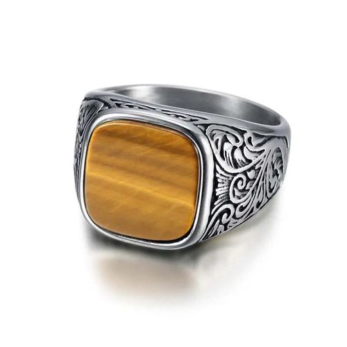 Bague Punk Rock Lisse En Acier Inoxydable 316l,Chevalière Pour Homme,Bijoux De Fête Hip Hop,Anneau De Mariage Pour Homme